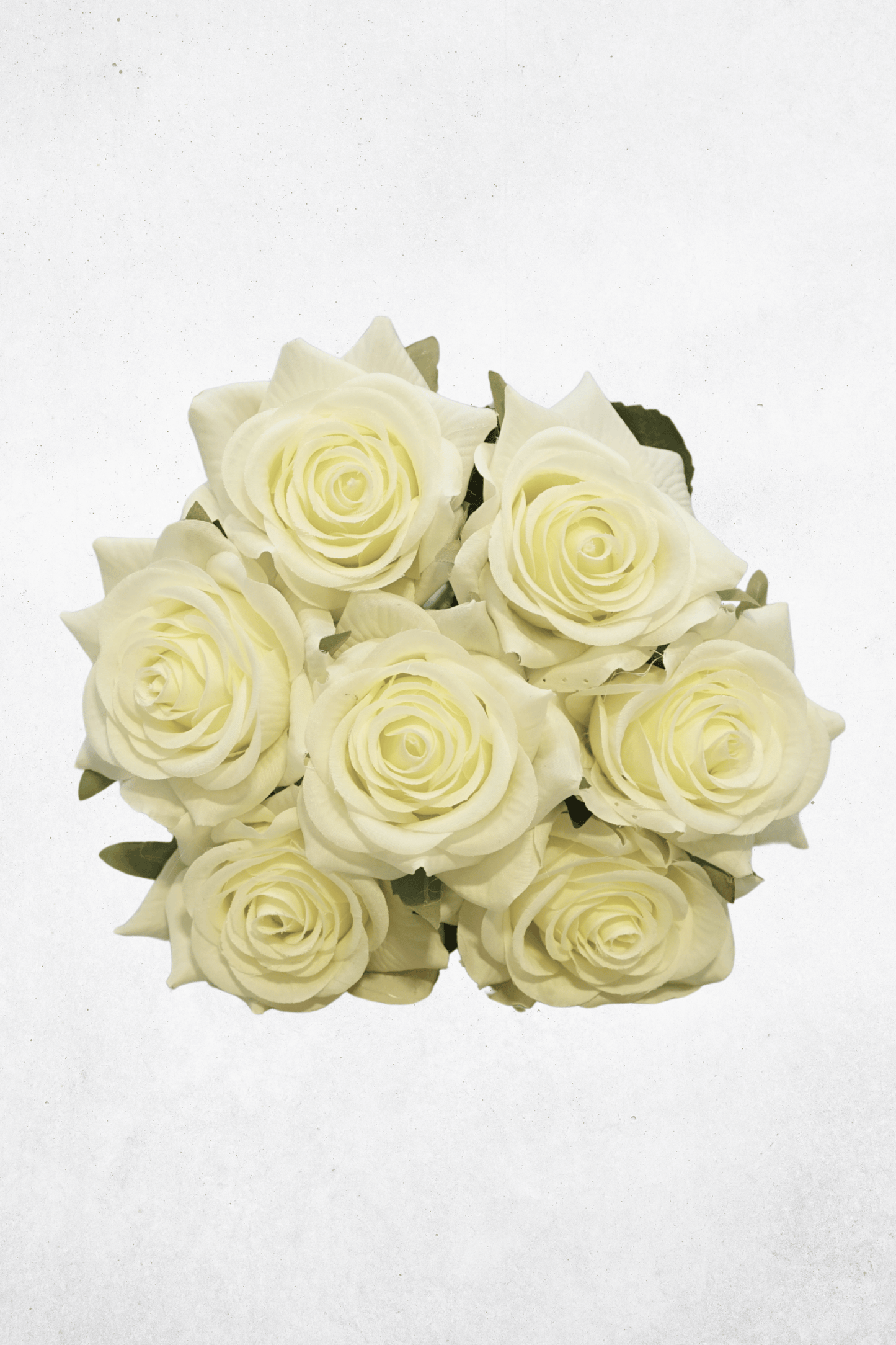 Kunstblume Rose - 35 cm - Cremeweiß/Aprikose - Kunstrose für Tischdeko & Hochzeitsgestecke