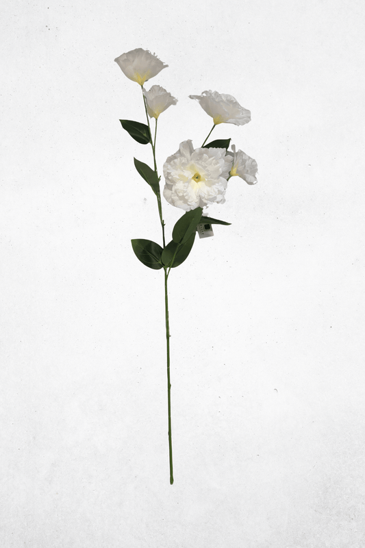 Kunstblume Hortensie 5-Köpfig Weiß 82cm