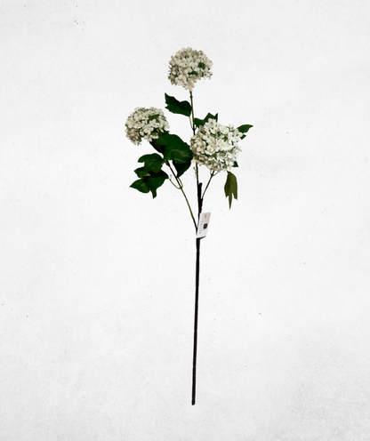 Kunstblume Hortensie Mini 3-Köpfig Weiß 71cm