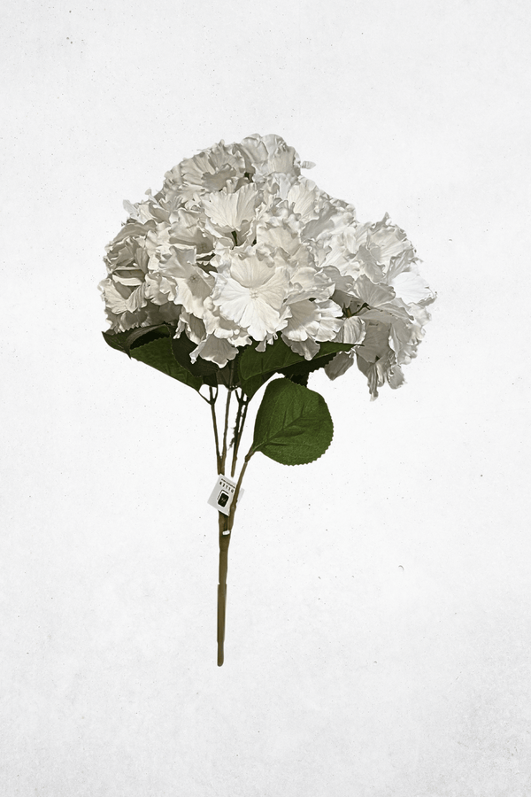 Kunstblume Hortensie Weiss - 47cm - Langlebige Kunstblume für Events & Wohnräume