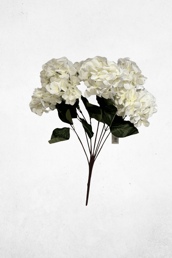 Kunstblume Hortensie Weiß - 97 cm - Langlebige Kunstblume für Events & Wohnräume