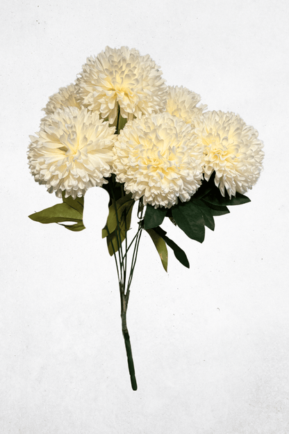 Kunstblume Nelkenstrauß Cremeweiß 43cm