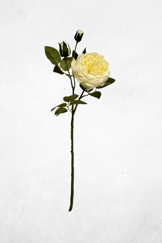 Kunstblume Pfingstrose Cremeweiß 65cm