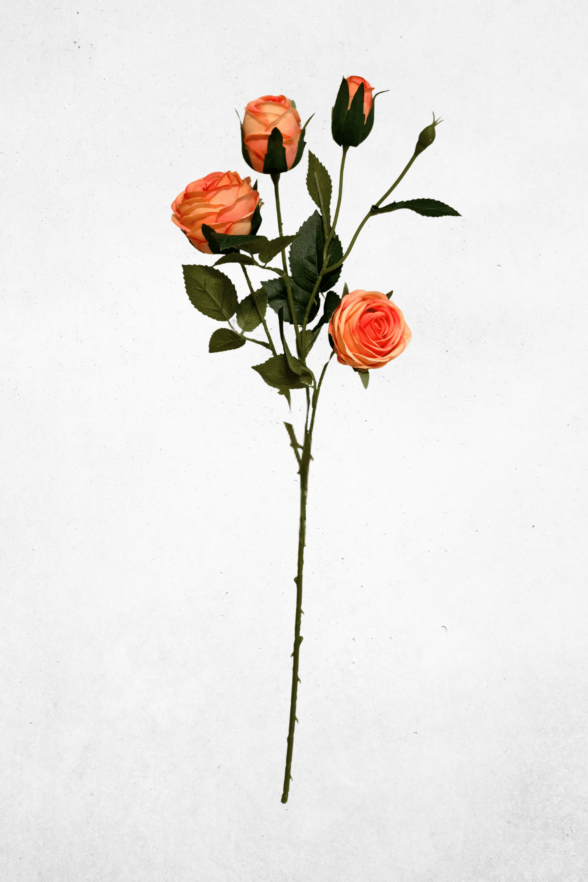 Kunstblume Rose Aprikose 62cm