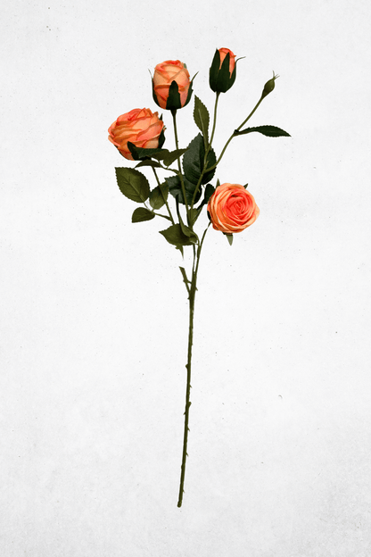 Kunstblume Rose Aprikose 62cm