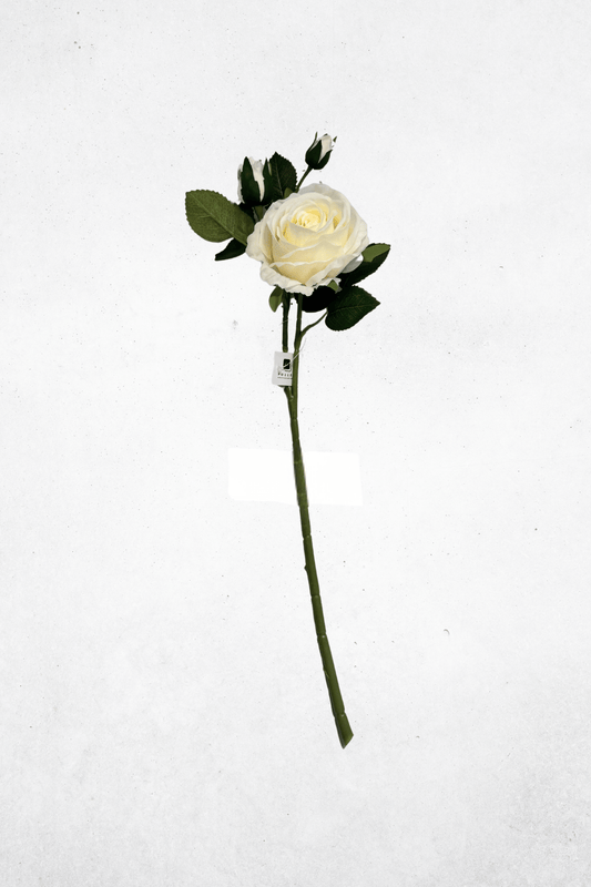Kunstblume Rose Cremeweiß 56cm