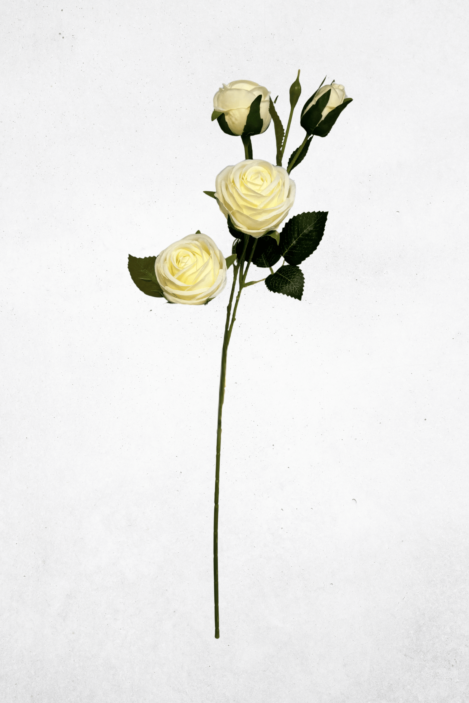 Kunstblume Rose Cremeweiß 62cm
