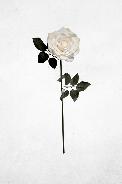 Kunstblume Rose Weiß 97cm