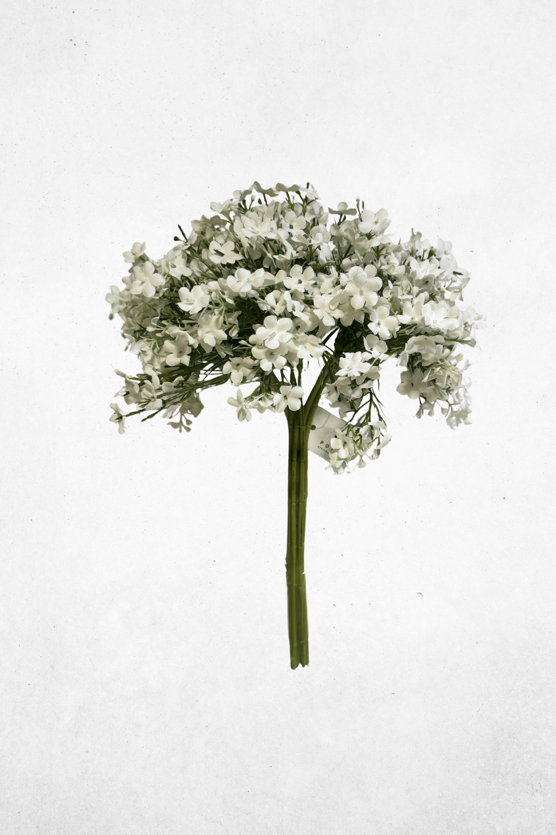 Kunstblume Schleierkraut Bund Weiß Dunkelgrün 34cm