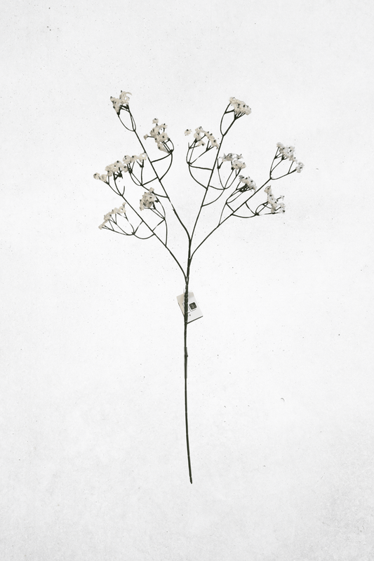 Kunstblume Schleierkraut Weiß Dunkelgrün 64cm