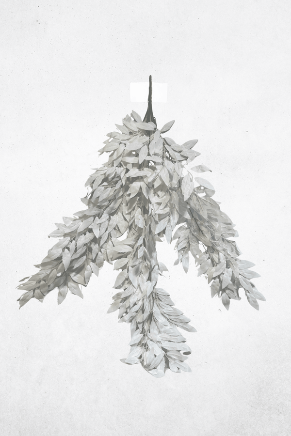 Kunstblume Weidenblätter Weiß - 80 cm - Kunstzweig für natürliche Arrangements & Deko