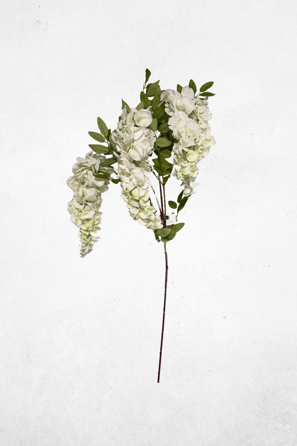 Kunstblume Wisteria Weiß - Kunstblume für stilvolle Raumgestaltung & Events