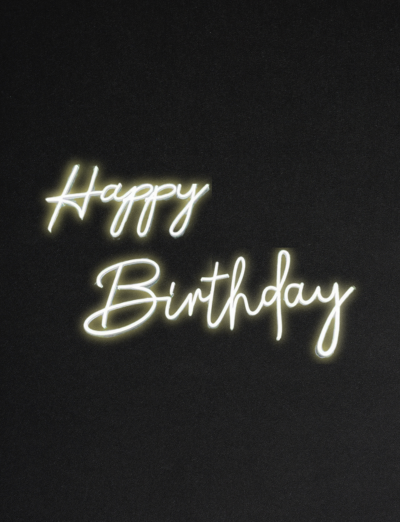 LED Neonschild "Happy Birthday" - Warmweiß mit Fernbedienung - Perfekte Deko für Hochzeiten & Events