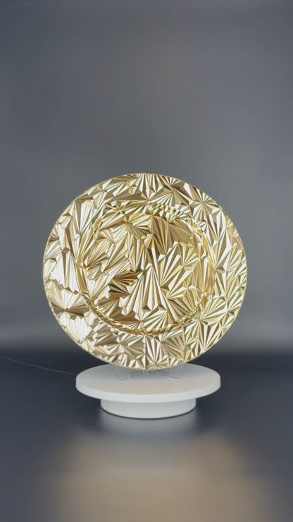 Platzteller Gold/Silber mit Muster 32cm - Edle Tischunterlage für Hochzeiten & Gastronomie
