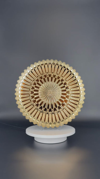 Platzteller Gold mit Muster 32cm - Edle Tischunterlage für Hochzeiten & Gastronomie