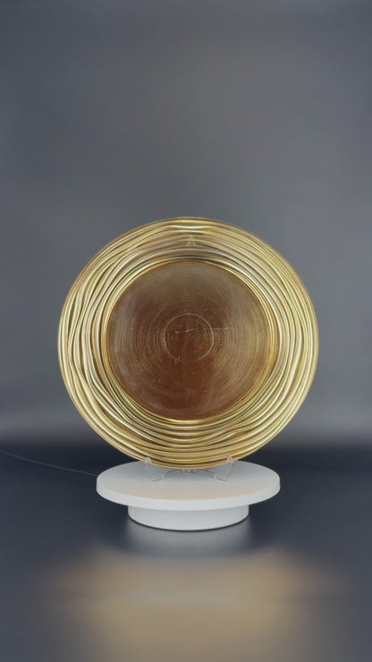 Platzteller Gold mit Muster 32cm - Edle Tischunterlage für Hochzeiten & Gastronomie