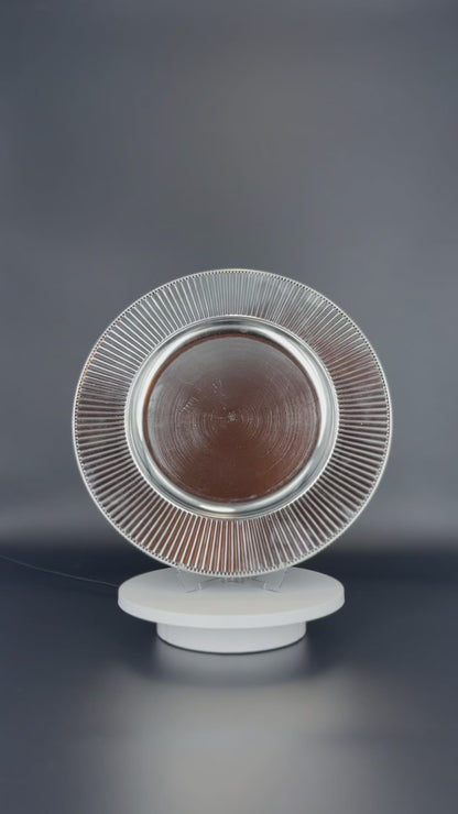 Platzteller Silber mit Muster 32cm - Edle Tischunterlage für Hochzeiten & Gastronomie